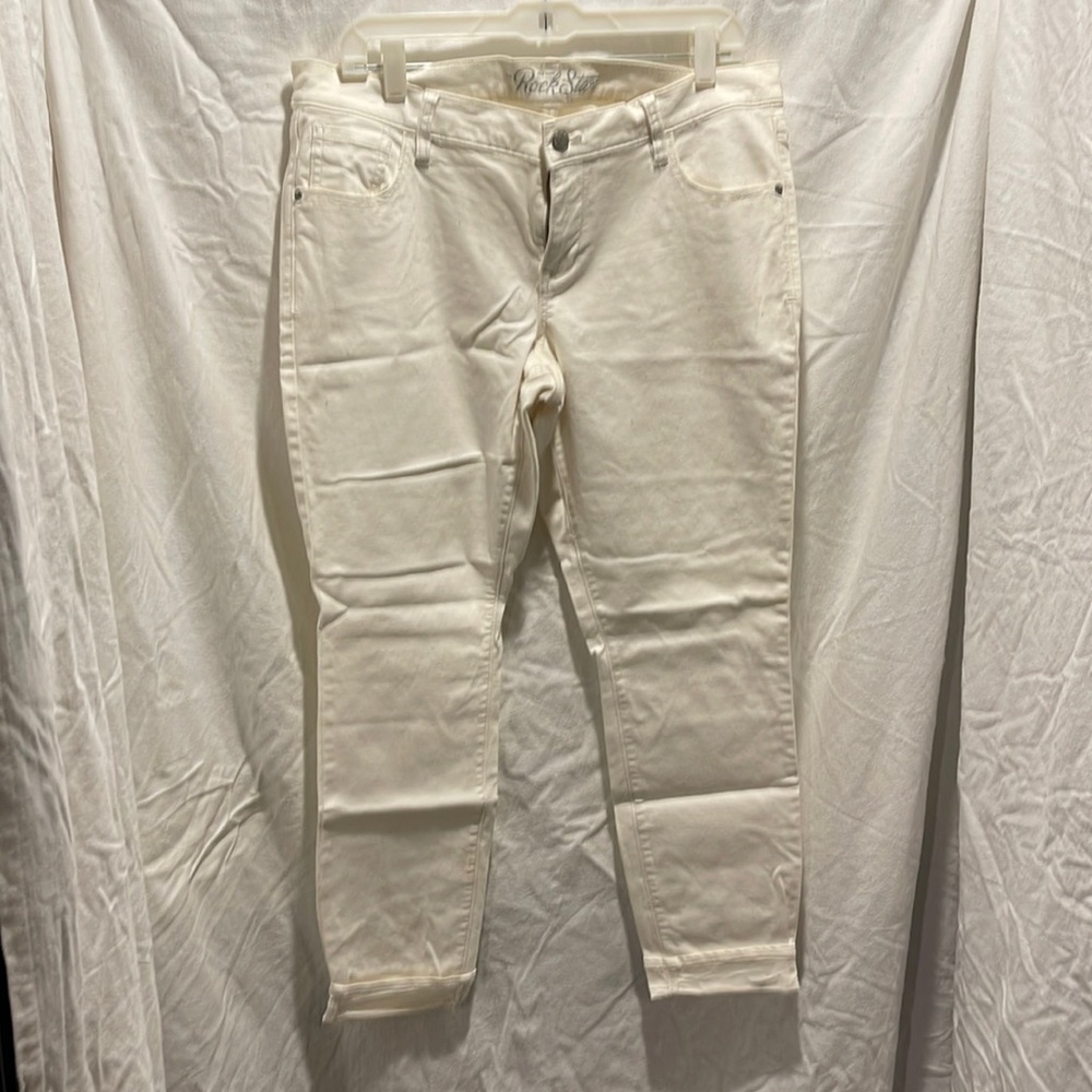 Old Navy RockStar Jean cream color size 16